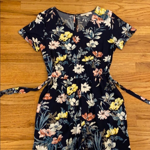 LOFT Pants & Jumpsuits Loft Floral Jumpsuit Poshmark